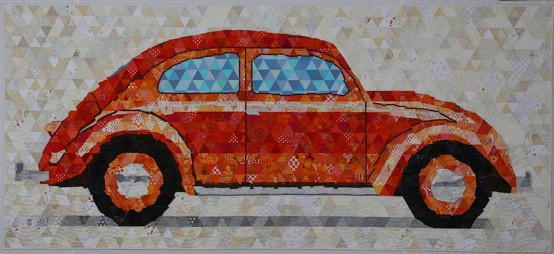 Bug: Trixilated Transportation - a VW Bug Quilt