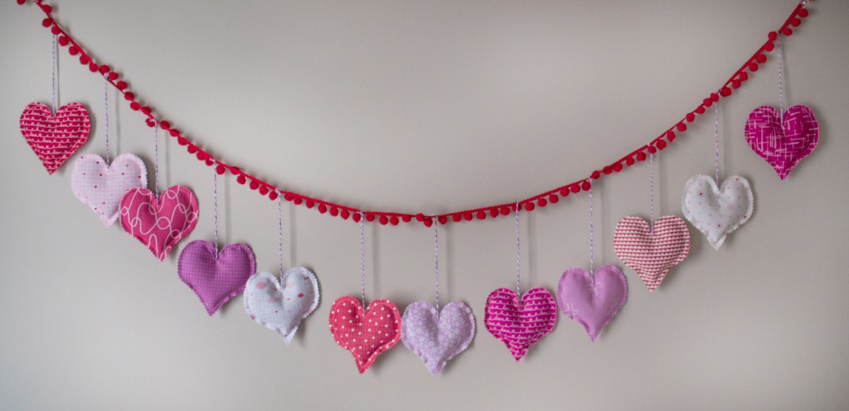 Tutorial for Lavender Heart Sachet Bunting