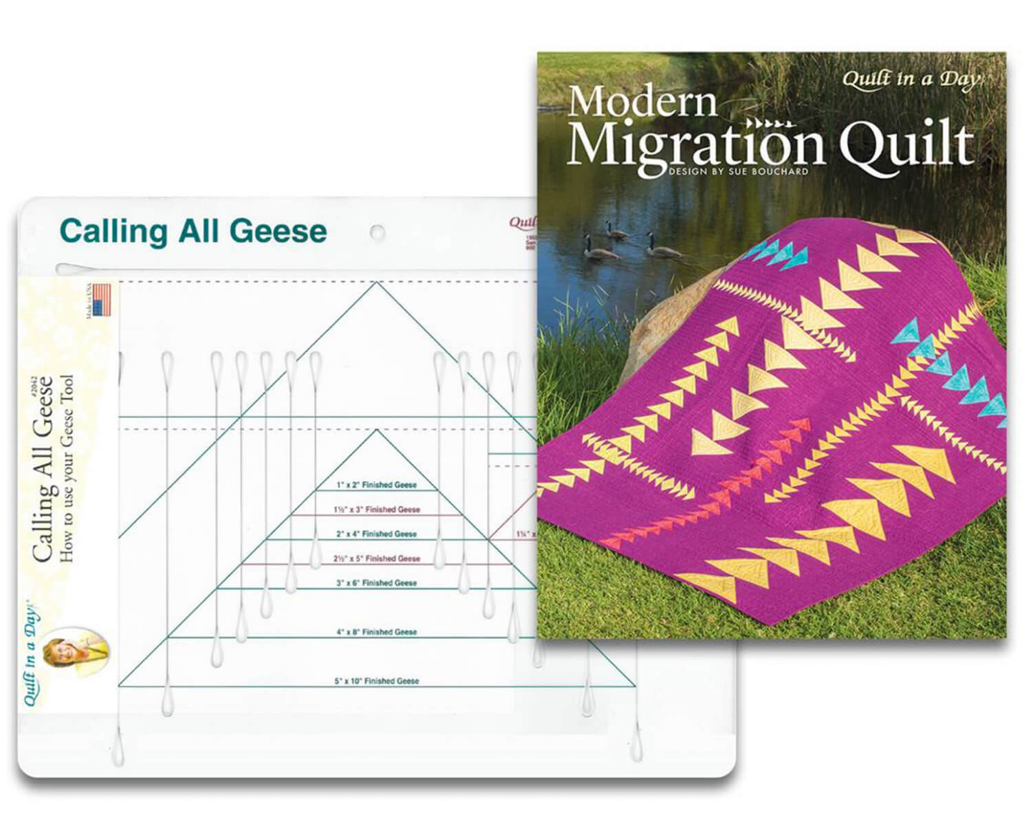 Calling All Geese Template & Modern Migration Quilt Pattern 