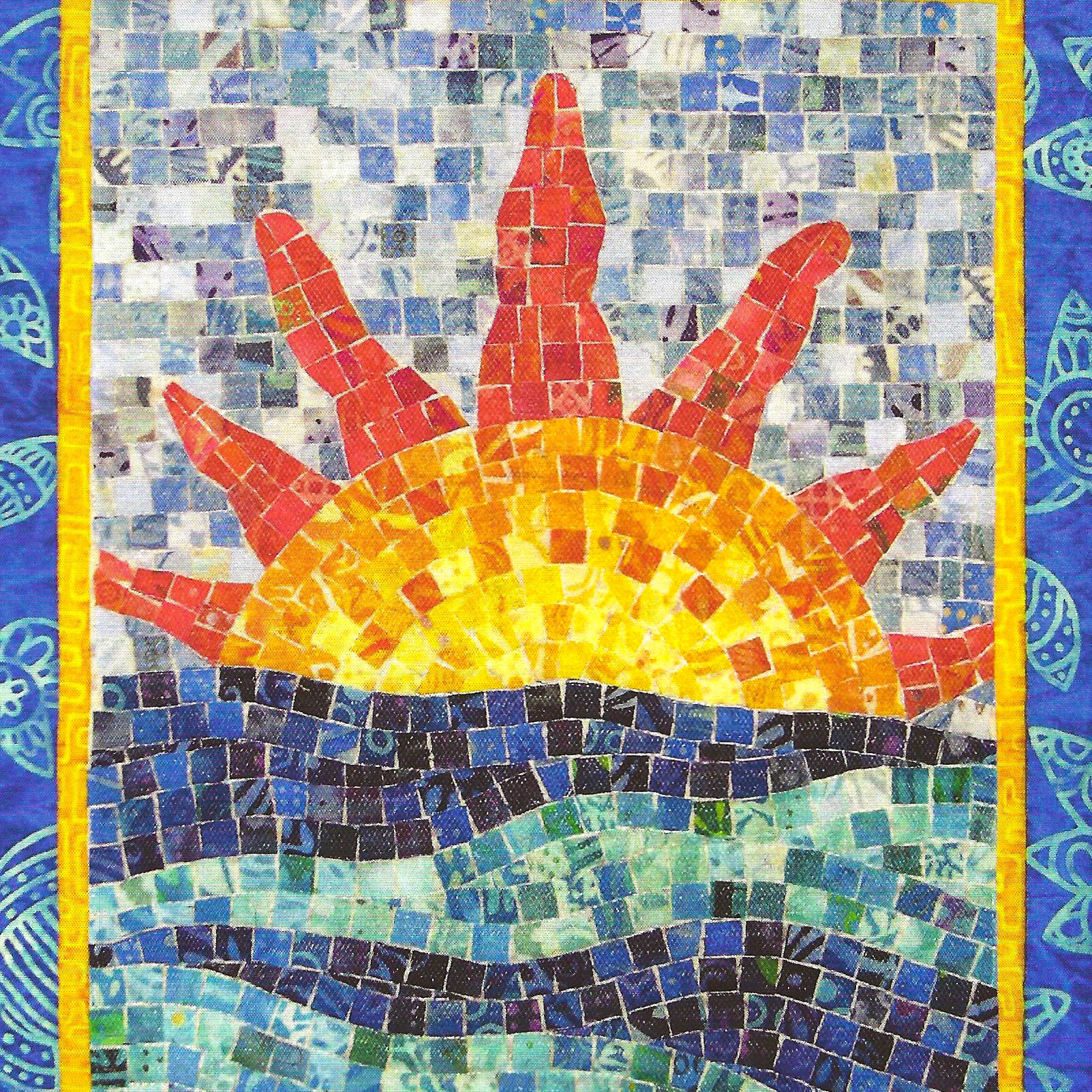 Mini Mosaic Quilt Kit Key West Sunrise