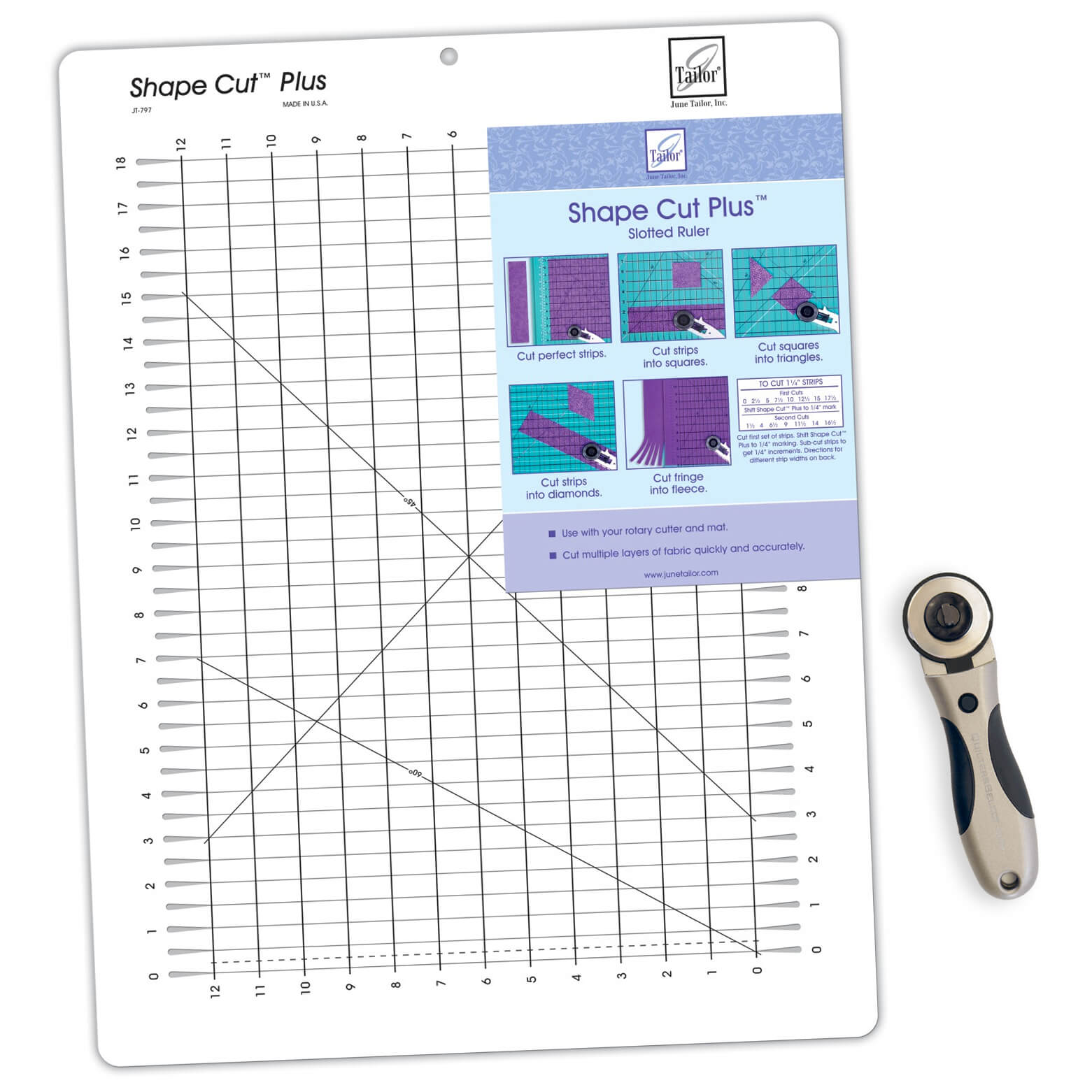 Shape Cut Plus Slotted Ruler