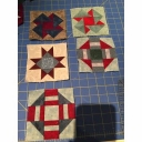 My blocks so far on the 1/2 size measurements