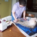 Sunny Girls in the quilting stage. What a challenge!