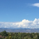 The beautiful Colorado mountains. This is the view from the studio parking lot.