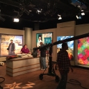 Jenny Bowker's quilts on set.