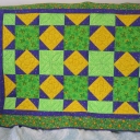 Baby quilt made for Lilly (the frogs are jumping on lily pads)