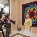 The Fifth Conference of the quilters in Kyiv, Ukraine, 2012. <br />Interviewed for First National TV Channel.