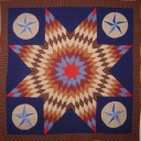 Tony\'s Lone Star - I used the Star of Bethlehem pattern from Quilts,Quilts,Quilts by Laura McClun and Laura Nownes. The stars in each corner were from the pattern Texas Traditions by Susie Edwards, Pampa Tx. Retirement Quilt for my husband\'s retirement from the State of Texas.