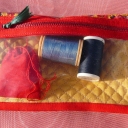 cotton and thimble wallet with grommet