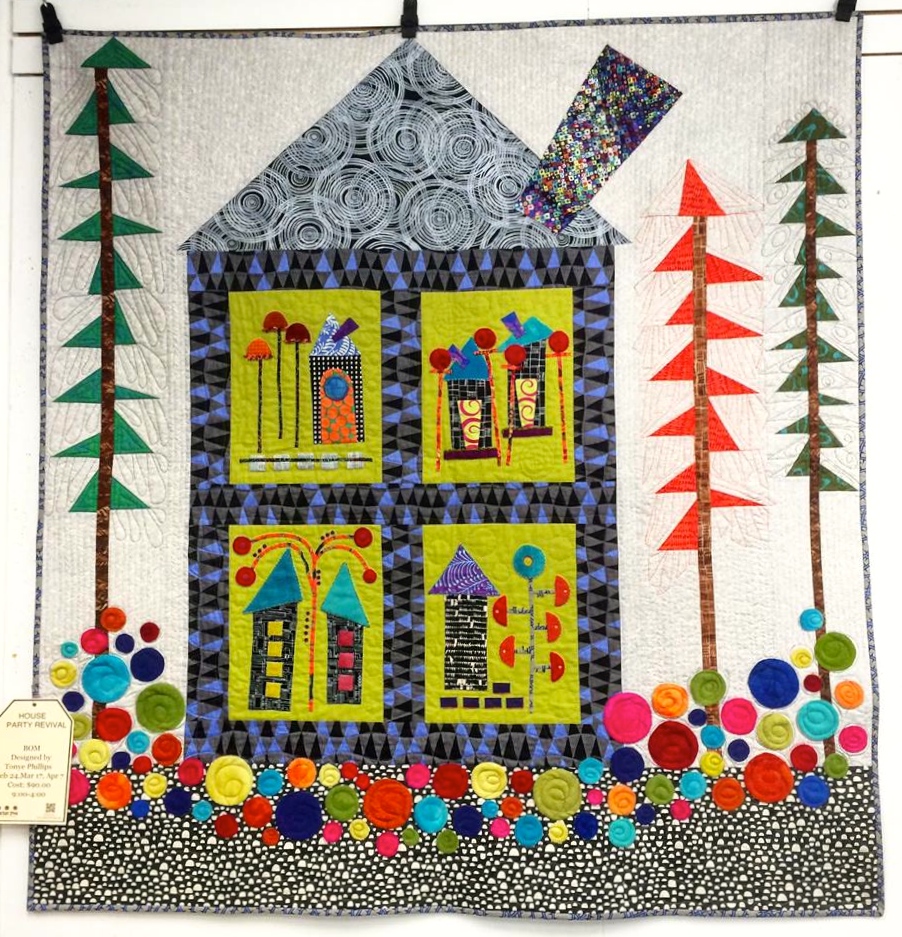 House Party Rivival Stitchin' Post Block of the Month 2017