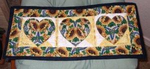 Three Hearts table runner