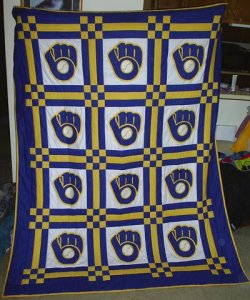 Brewers Retro Logo Quilt