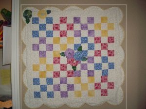 Nine patch party quilt