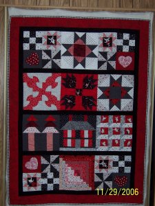 Black and red sampler