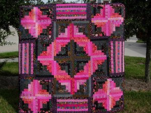 Wild Pink and black quilt