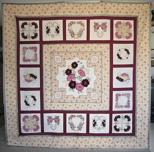 Beyond the Color Purple Machine Embroidered Quilt