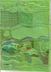 Machine Embroidery Sample Landscape