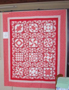 Red and White Christmas Quilt