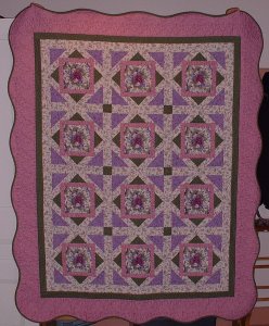 Tussie Mussie Bouquet Lap Quilt