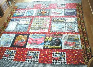 Jeff Gordon T-shirt Memory Quilt