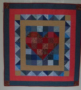 Flannel Scrappy Heart QOV