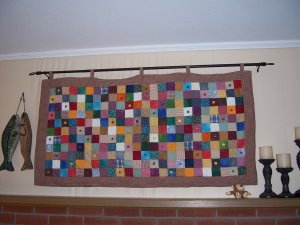 Cabin Fireplace Charm Quilt