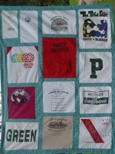 gail's daughters school t shirt quilt