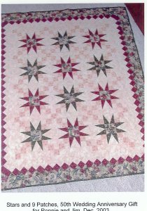 Stars and Four-Patches Quilt