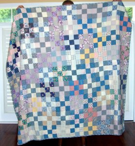 Nine Patch Fed Sack Scrap Quilt