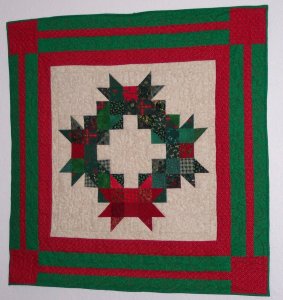 Christmas Wreath Wall Hanging Quilt