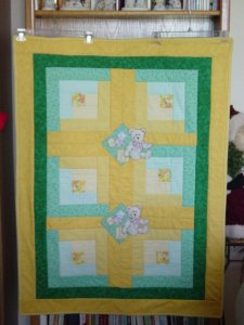 Log cabin quilt as you go