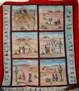 Hand painted Southwestern queen -