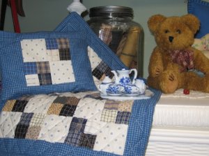 blue doll quilt