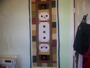 snowman table runner