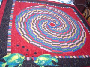 Spiraling Rainbow Wallhanging