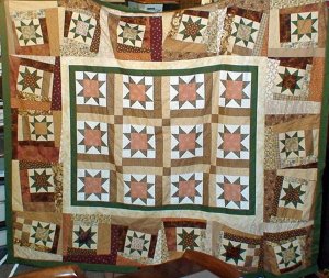 the brown quilt