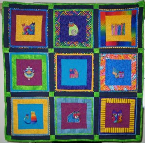 Laurel Burch Cat Quilt