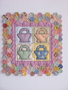 Bitty Baskets & Hexagons Wall Hanging