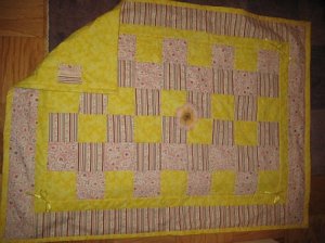 Pink & Yellow Baby Quilt