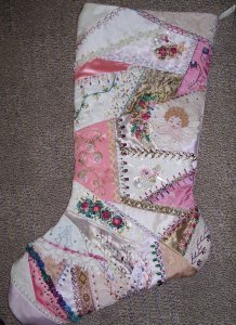 Crazy Quilted Christmas Sock