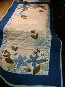 Romantic flower table runner