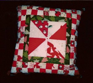 Christmas Pinwheel Pillow