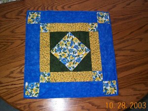 Blue and Yellow Wallhanging