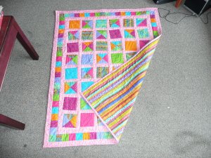 Pink baby quilt