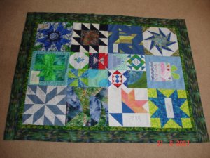 Blockswap birthday quilt