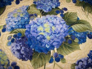 Hydrangea & Berry Quilt (detail photo)