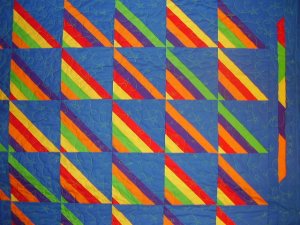 Amish style quilt in brights