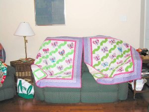 2 Butterfly quilts