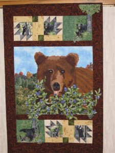 BEARly PAWSing in a Blueberry Patch