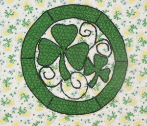 Center of St. Patrick's Day Wall Quilt